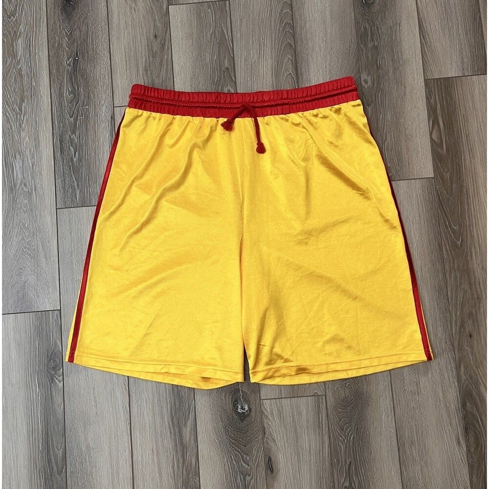 Dodgeball Average Joe’s Shorts XL Yellow Red Spirit Halloween Mad Engine Movie